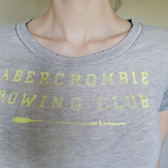 Distressed Grey "Rowing Club" Cotton Tee - Picture 5 of 7